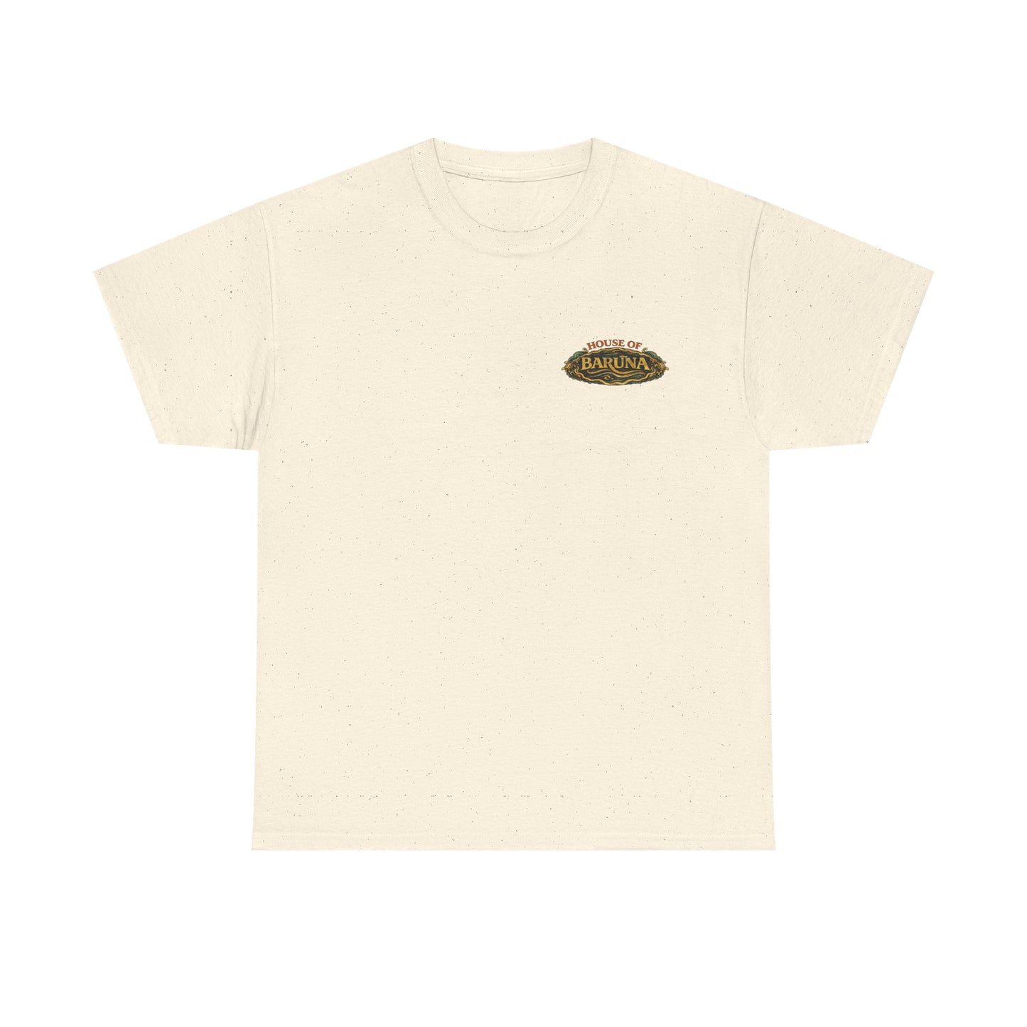 House of Barúna Men's Conch Blower Vintage Logo T'Shirt – Mythic Nautical Heritage Shirt