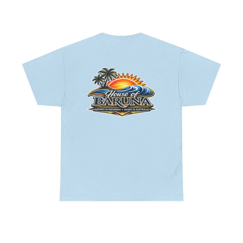House of Baruna Men's Sunset Wave T'Shirt – Palm Tree Surf Shirt
