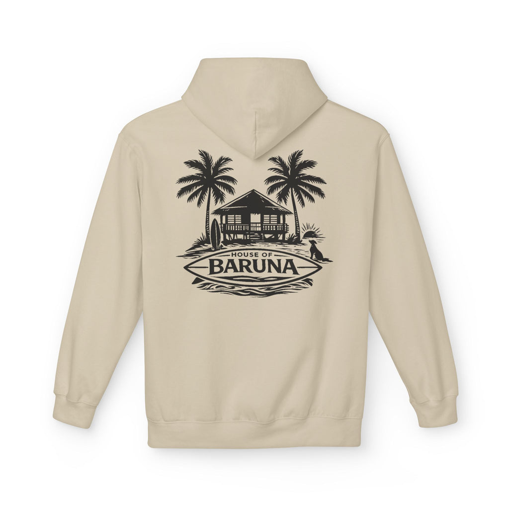 House of Baruna Men's Hoodie — Tropical Palm Beach Shack Sweatshirt