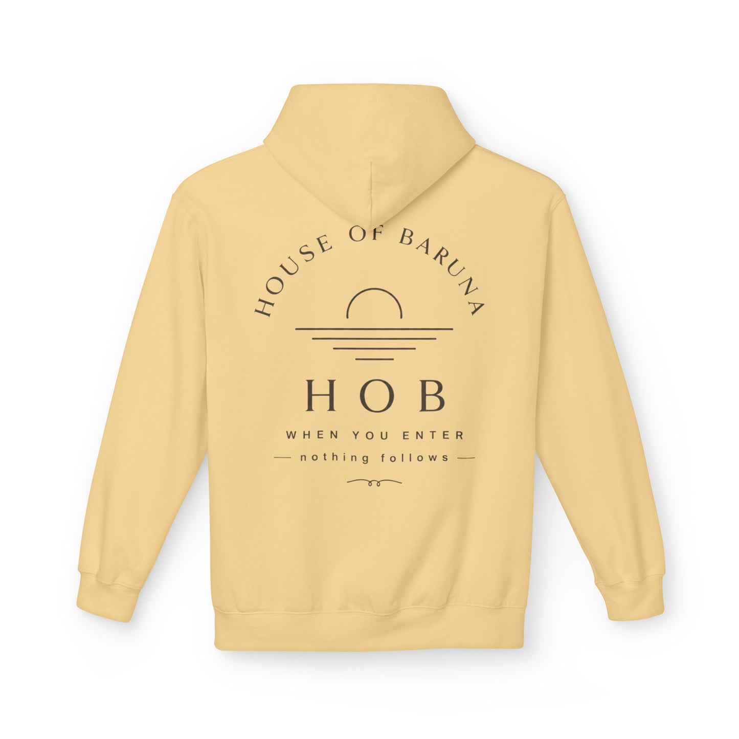 House of Baruna Hoodie — Elegant Monochrome Streetwear
