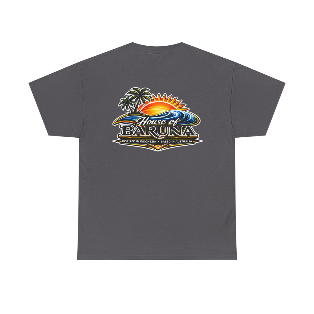 House of Baruna Men's Sunset Wave T'Shirt – Palm Tree Surf Shirt