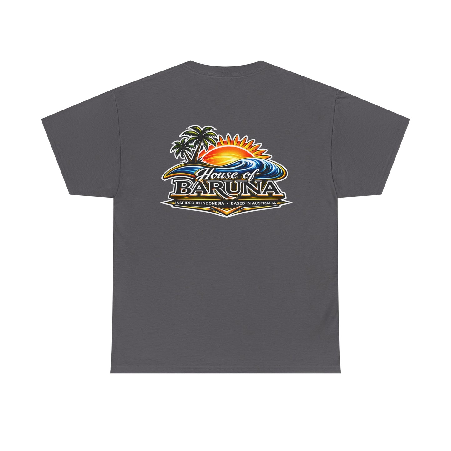 House of Baruna Men's Sunset Wave T'Shirt – Palm Tree Surf Shirt