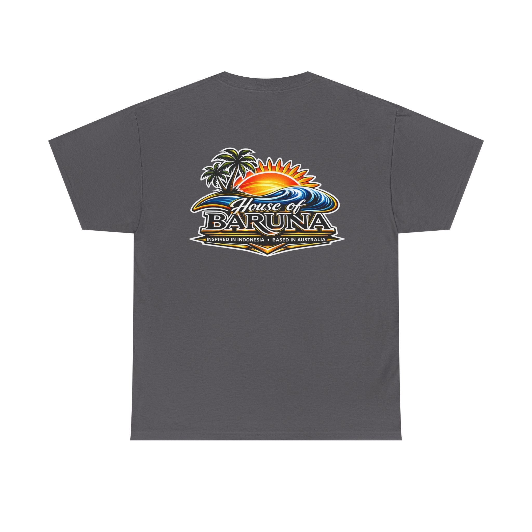 House of Baruna Men's Sunset Wave T'Shirt – Palm Tree Surf Shirt