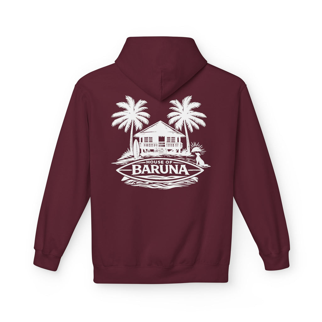 House of Baruna Men's Hoodie — Tropical Palm Beach Shack Sweatshirt