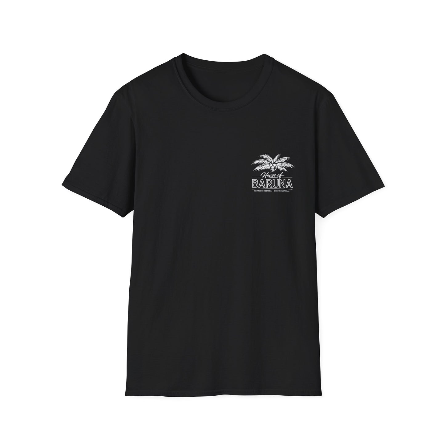 House of Baruna Men's Surf T-Shirt – Vintage Palm Back Print Tee