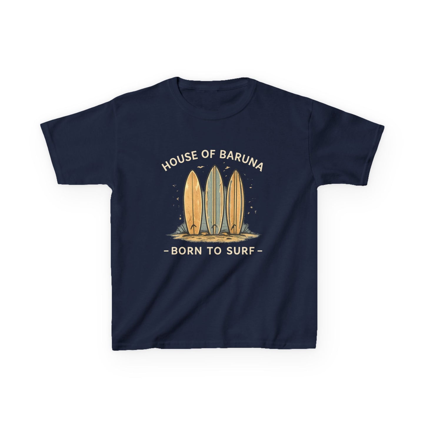 "House of Baruna: Born to Surf" Kid's Tee