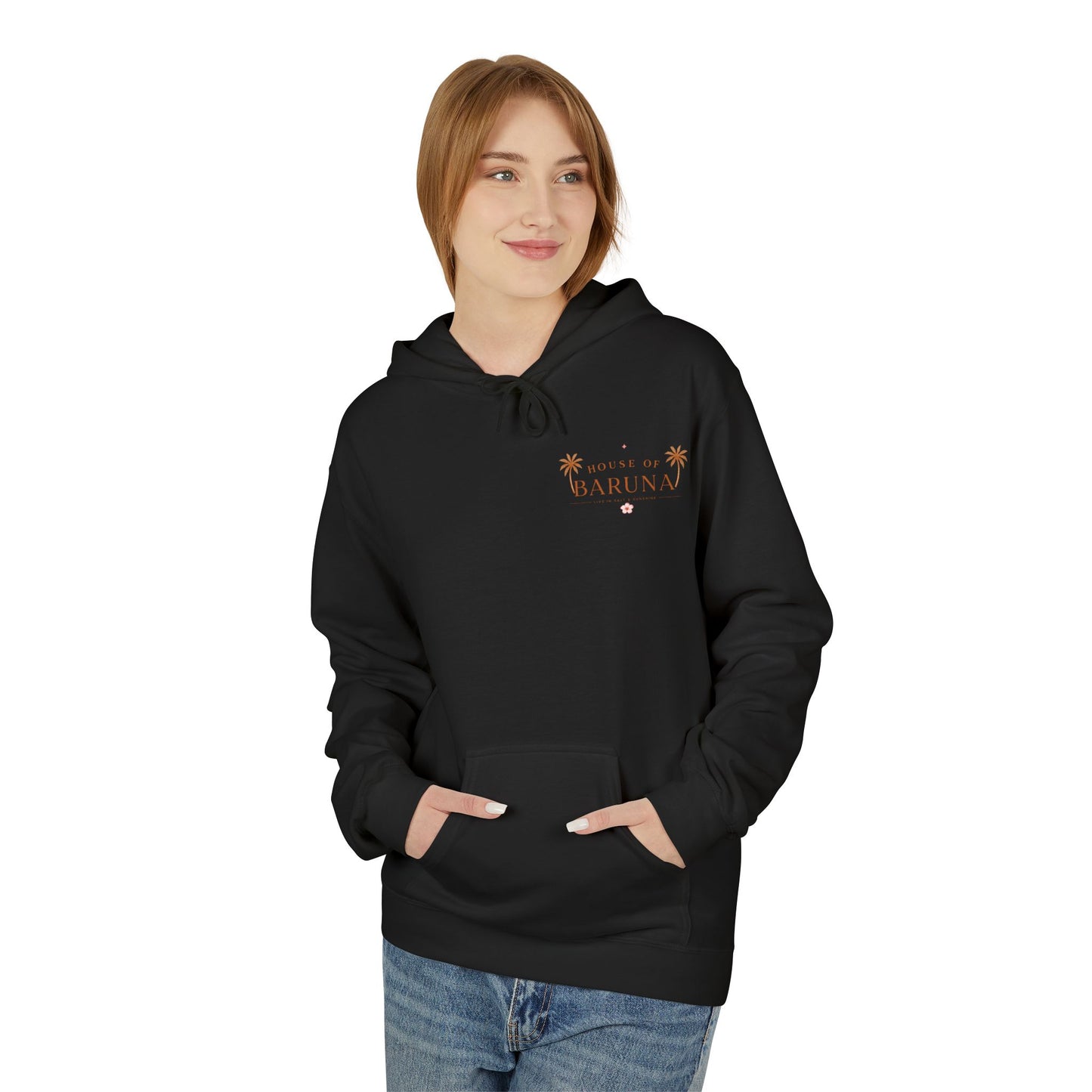 House of Baruna Tropical Floral Sunset Woman's Hoodie