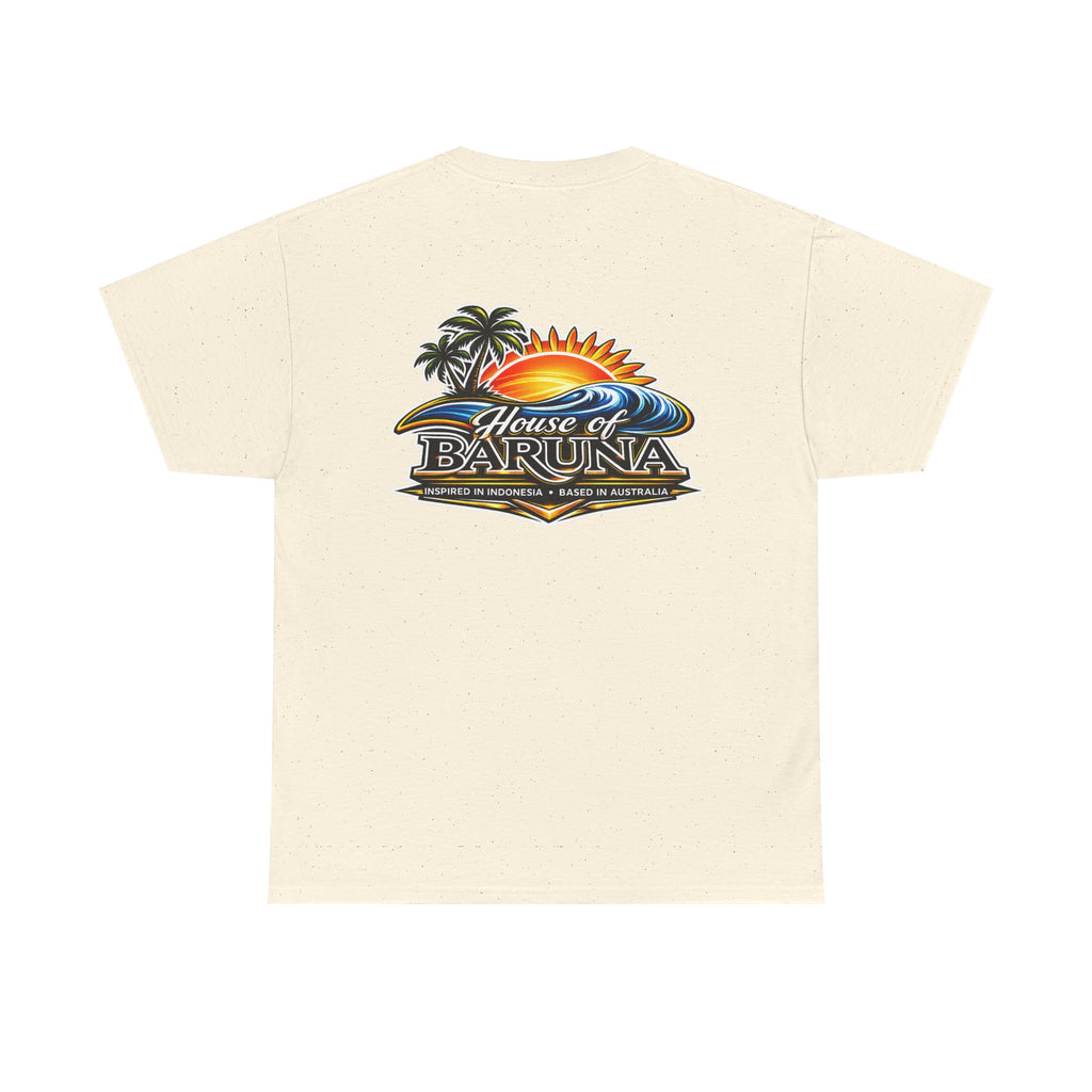 House of Baruna Men's Sunset Wave T'Shirt – Palm Tree Surf Shirt