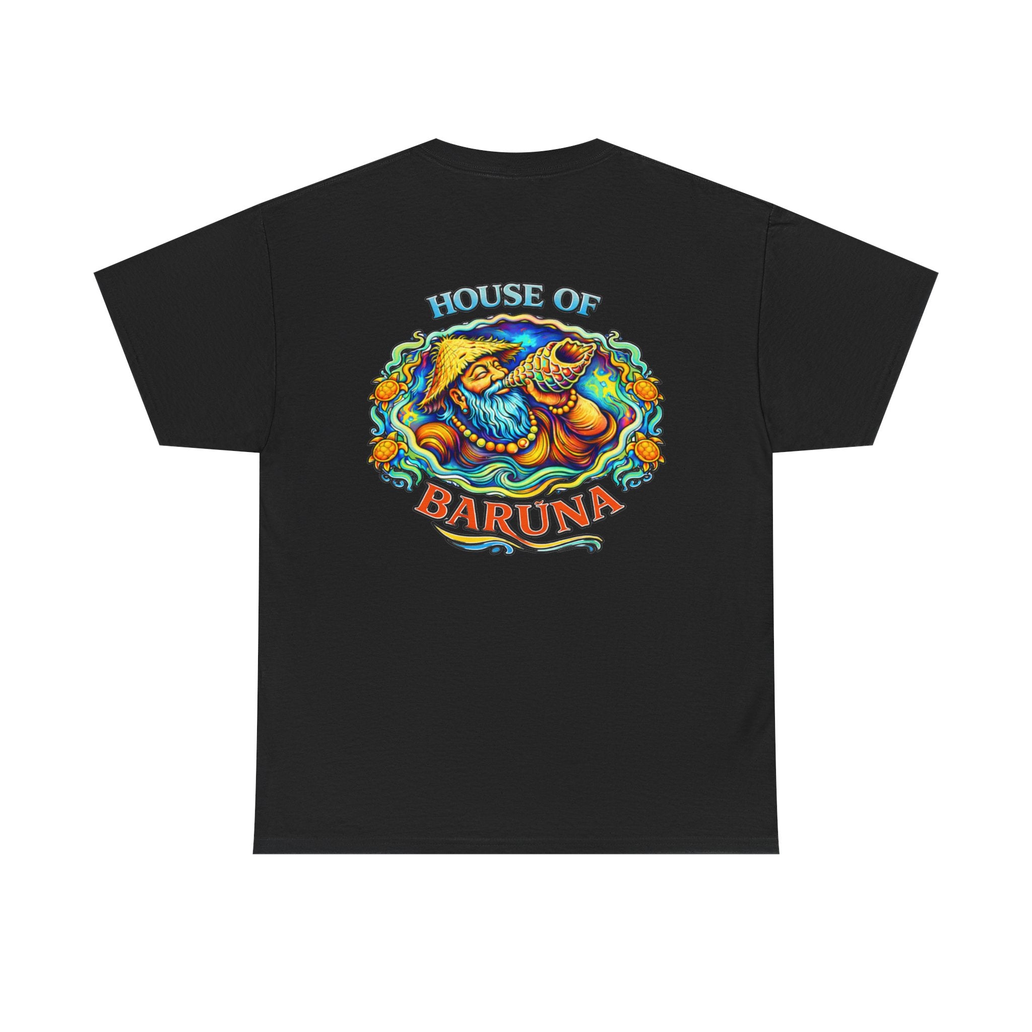 House of Barūna Men's T'shirt – Tropical Surf God Design Tee (Back Print)