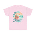 House of Baruna Woman's T'shirt  - Tropical Palm Sunset Graphic Tee