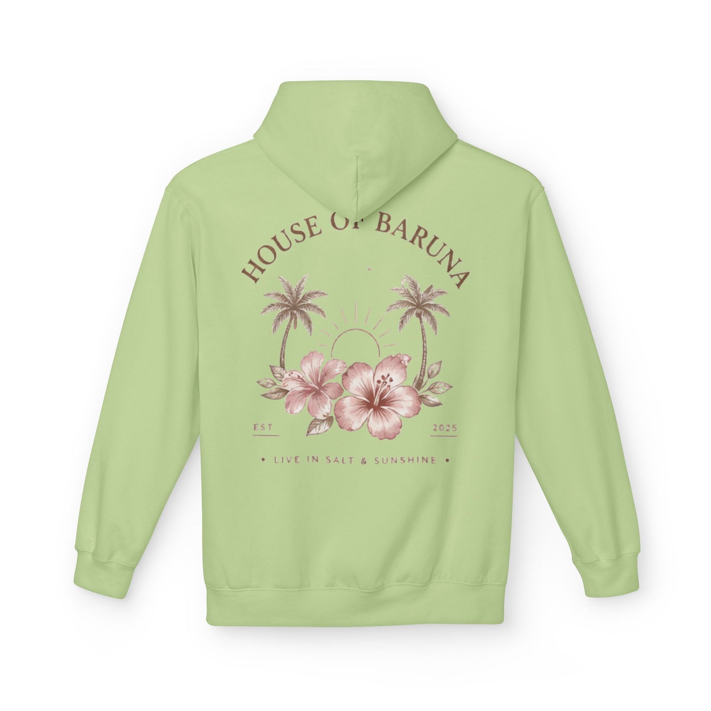 House of Baruna Tropical Floral Sunset Woman's Hoodie
